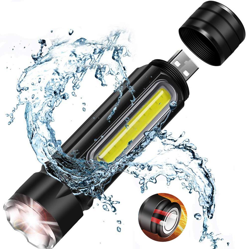 Illustration for article titled (Up To 45% Off) Sngg Super Bright Tactical Flashlight,LED Flashlight with COB Light,USB Rechargeable at only $8.24 with free shipping